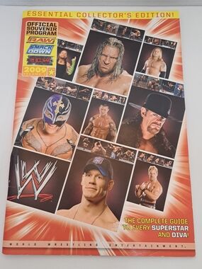 WWE 2009 Wrestling Tour Program w/ Triple HHH, Rey Mysterio, John Cena on Cover